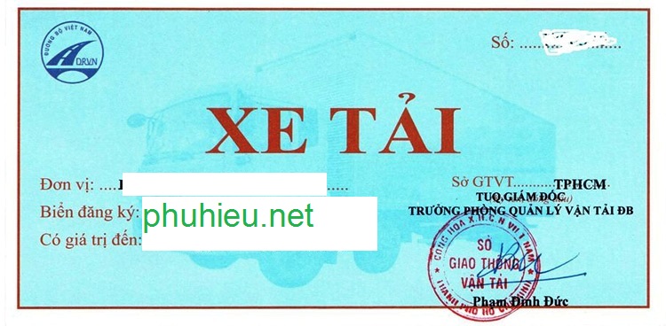 cấp phù hiệu xe tải toàn quốc 2018