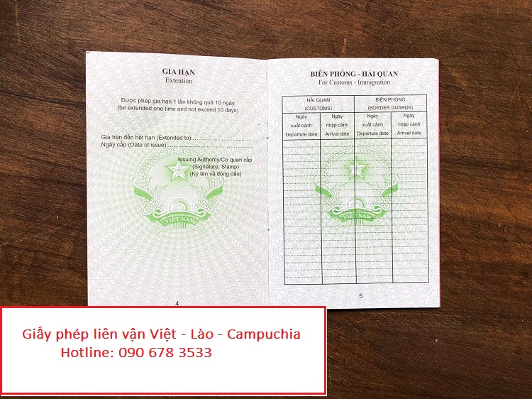 Giấy phép liên vận Campuchia