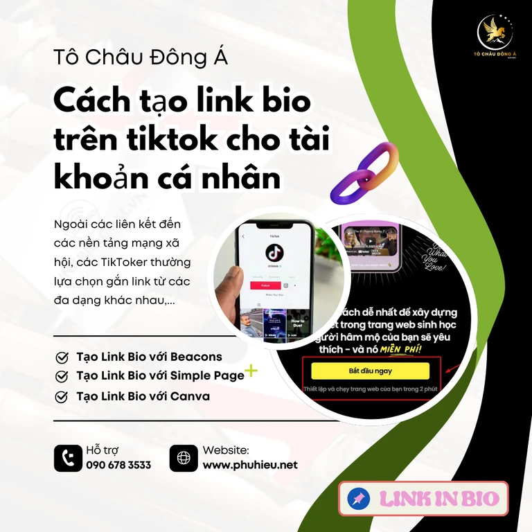 Cách tạo link bio trên TikTok cho Tài Khoản Cá Nhân