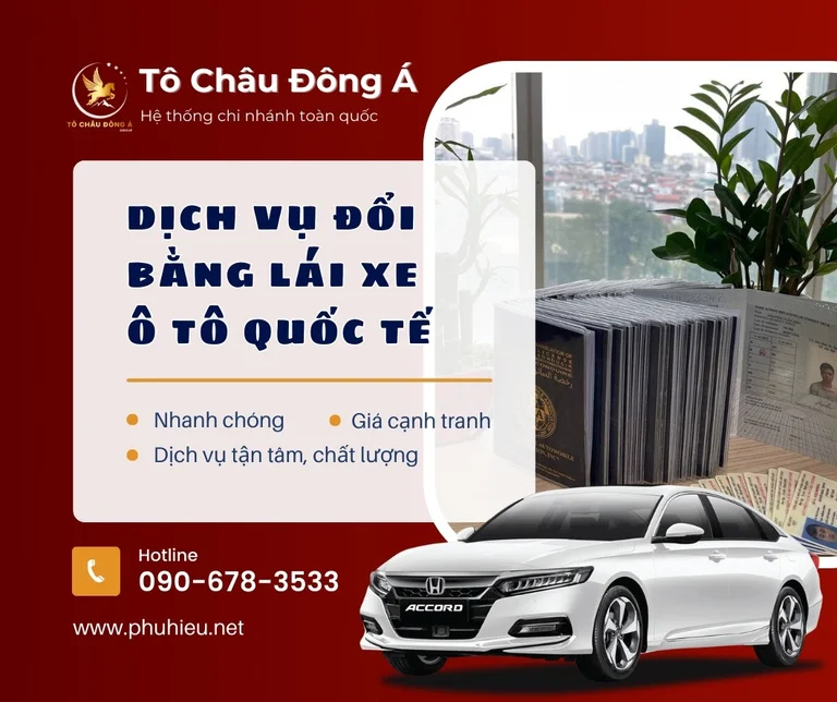 Dịch vụ đổi bằng lái xe ô tô quốc tế