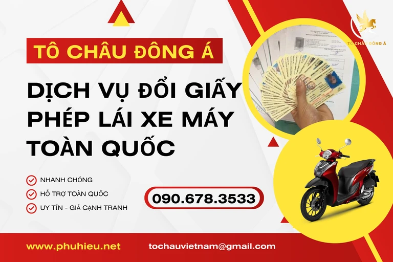 Dịch vụ đổi giấy phép lái xe máy tại Vũng Tàu