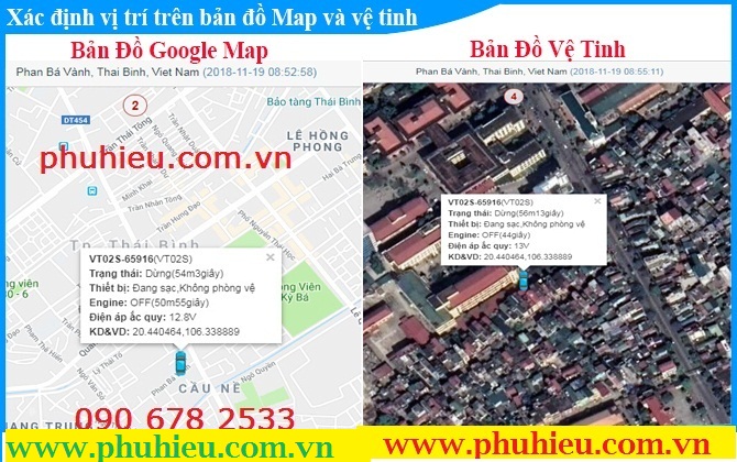 Giao diện phần mềm định vị ô tô