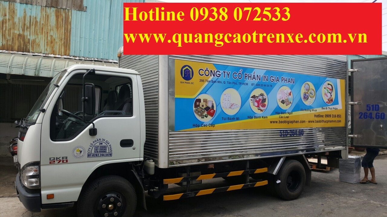 dán quảng cáo trên xe tải tại Hà Nội và Hồ Chí Minh