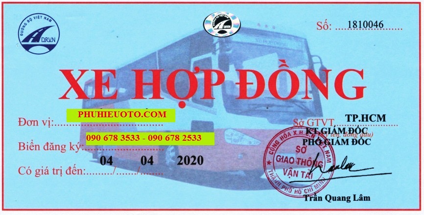 CẤP PHÙ HIỆU XE HỢP ĐỒNG GRAB 2018