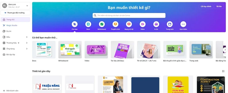 Tạo Link Bio bằng Canva