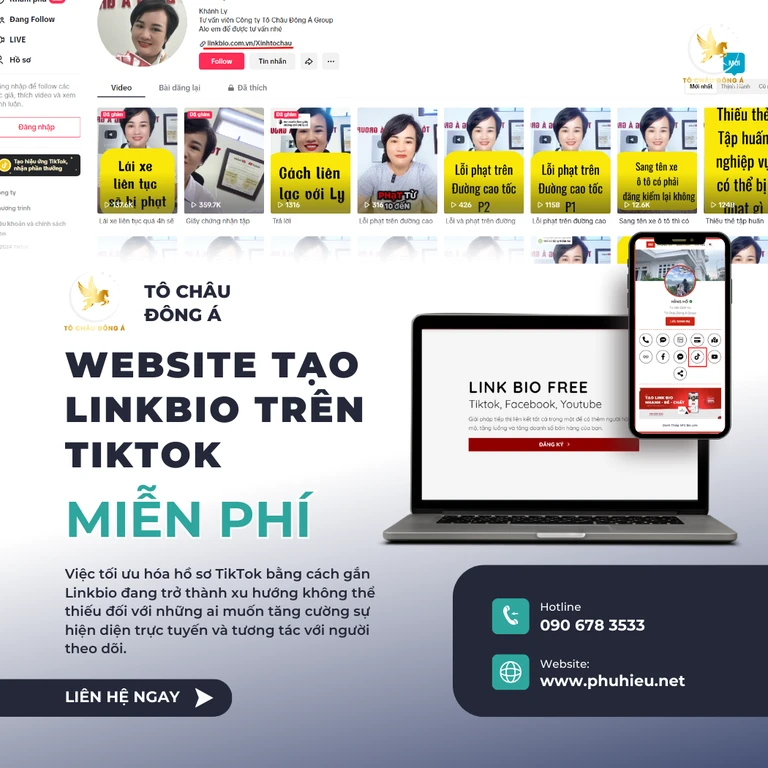 3 website tạo linkbio trên TikTok miễn phí tại Việt Nam